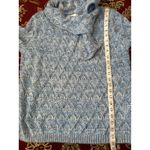 Alfred Dunner  Womens Blue Cowl Neck Long Sleeve Open Knit Pullover Sweater Small Photo 5