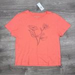 American Eagle Flower Graphic Tee Peach Size XS Photo 0