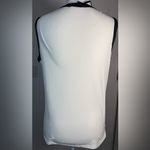 Karl Lagerfeld  White Lace Top with Black Trim Photo 2