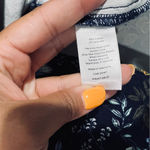 Talbots Navy Floral Cotton Corduroy A-Line Skirt Size 2 Photo 5