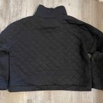 GapFit Quilted Mockneck Sweatshirt size Large Black Photo 6