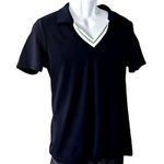 Sincerely Jules NWT  Women’s Black V-Neck Golf Tennis Polo Shirt Size Medium Photo 4