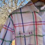 Diane Von Furstenberg  Women's Colorful Striped Button Down Shirt Size S Photo 2