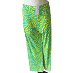 Trina Turk NWT TRELLIS COVER UP SWIM PANTS, BLUE/GREEN MULTI Photo 2