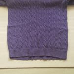 Ralph Lauren Lauren  Y2K purple cable knit short sleeve sweater, size large Photo 4