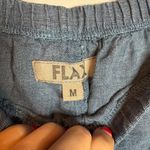 Flax  blue linen loose casual pants Photo 4