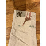 Vintage Zoo Themed Giraffe Monkey Tan Capri Pant Women's Size M 100% Cotton Size M Photo 1