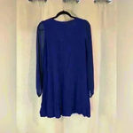 EXPRESS Women’s Blue Long Sleeve  Dress Photo 2