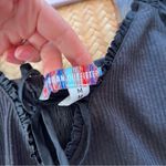 Urban Outfitters ‎ outfitters black puff sleeve smocked tie front top Photo 1