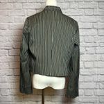 Isaac Mizrahi Striped Cropped Blazer Jacket Size L Photo 2