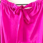 The Limited  High Neck Sleeveless Satin Blouse in Bright Pink Size L Photo 4
