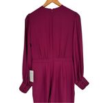 Gal Meets Glam Jessamyn Button Jumpsuit size 4 Boysenberry Long Sleeve V Neck Photo 8