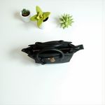 Michael Kors  black Saffiano leather Hamilton East West Studio gold bag tote Photo 7