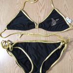 Playboy New 2pc Super Sexy Vintage Swimsuit Bikini with Rhinestones Size Large Photo 0