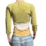 Pulp women's wrap over 3/4 sleeve tea leaf bronze shirt M Multiple Size M Photo 5