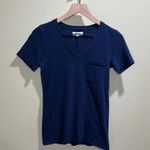 Madewell XS confetti print Navy V-Neck T-Shirt Photo 0