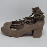 Journee Collection  Ferah Lace Up Ankle Tie Block Heel Round Toe Pump Size 8 Photo 10