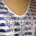 One World  cute patriotic red white and blue top! Photo 6