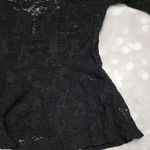 Free People Black Lace Peplum Open Back Top XS Photo 4