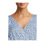 Beach Lunch Lounge Womens Small Blue Print Wrap Midi Dress NWT Photo 2