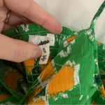 Aerie  Green Yellow Pattern Crop Tie Cami Women's Size XL Photo 3