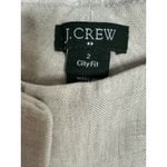 J.Crew  City Fit Linen Mid Rise Waist Straight Leg Pant Pockets Zip 2 Beige Photo 6