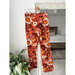 ZARA  Floral Print Pull On Slim Flare Pants Photo 9