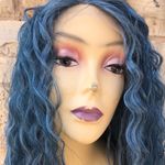 Blue Long Curly Soft Swisslace Lacefront wig Photo 7