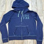 PINK - Victoria's Secret  women's large blue sweatshirt jacket Photo 0