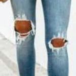 jeans with cutout knees Blue Size 2 Photo 0