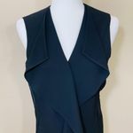 Calvin Klein Black Ruffle Open Vest Photo 2