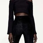 ZARA NWT  back off shoulder bell sleeve crop top Photo 1