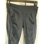 Lululemon Black Ruched Crop Leggings Mesh Criss Photo 1