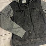 Forever 21 EUC denim and cotton jacket removable hood Photo 2