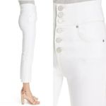 Joie  | Laurelle High Waisted Cropped Straight Jeans‎ in White Size 29 Photo 2