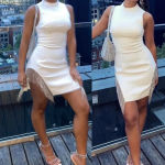 House Of CB 'Charlize' White Crystal Trim Dress/Size XS NWOT Photo 4