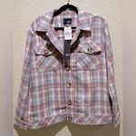 Kut From The Kloth NWT KUT Shaket  Button Down Dusty Rose Blue Colors Size S Pockets Photo 4