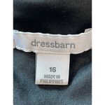 Y2K Soft Lined Mesh Paint Look Design Empire Tie Waist Lettuce Hem Dress 16 Black Photo 6