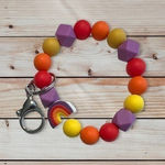 Keychain, rainbow bow‎ wristlet Red Photo 0