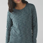 Lululemon &go City Pullover Heathered Dark Fuel Green Size 10 Rulu Yoga Gym EUC Photo 0