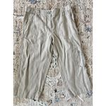 Chicos Pants Womens‎ 0 Tan Linen Blend Cargo Crop Pants Beachy Coastal Resort Photo 2
