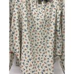 Polo NEW NWT Ralph Lauren Floral Printed Blouse tie front tie sleeve Sz Small S Photo 3