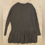 Free People NWOT  Time On My Side long Sleeve sweater Mini Dress Dark Grey sz L Photo 4
