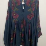 Free People  Poppy Fields Empire Waist Bell Dress Boho Sleeve Witchy Whimsical XS Photo 5