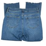 Boden Denim Jean Women's Size 12 32x25 Flared Cropped Ankle Raw Hem Medium Wash Blue Photo 2