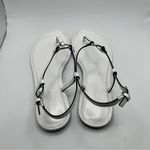 Tory Burch  RING T-STRAP SANDAL white leather size 8.5M slingback Photo 3