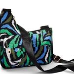 Diane Von Furstenberg NWT DVF for Target Collab Disco Zebra Green Utility Crossbody Bag Black Blue Photo 2