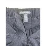 Eileen Fisher  Black Jersey Wrap Front Pant Gaucho Wide‎ Leg Crop Stretch Size L Photo 1
