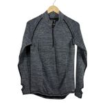 Saucony Women’s Quarter Zip Ribbed Thumb Hole Running Shirt Grey L Photo 1