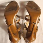 Diane Von Furstenberg  Tan Caged 4.5" Stiletto Heels Sandals - Size: 9.5 Photo 4